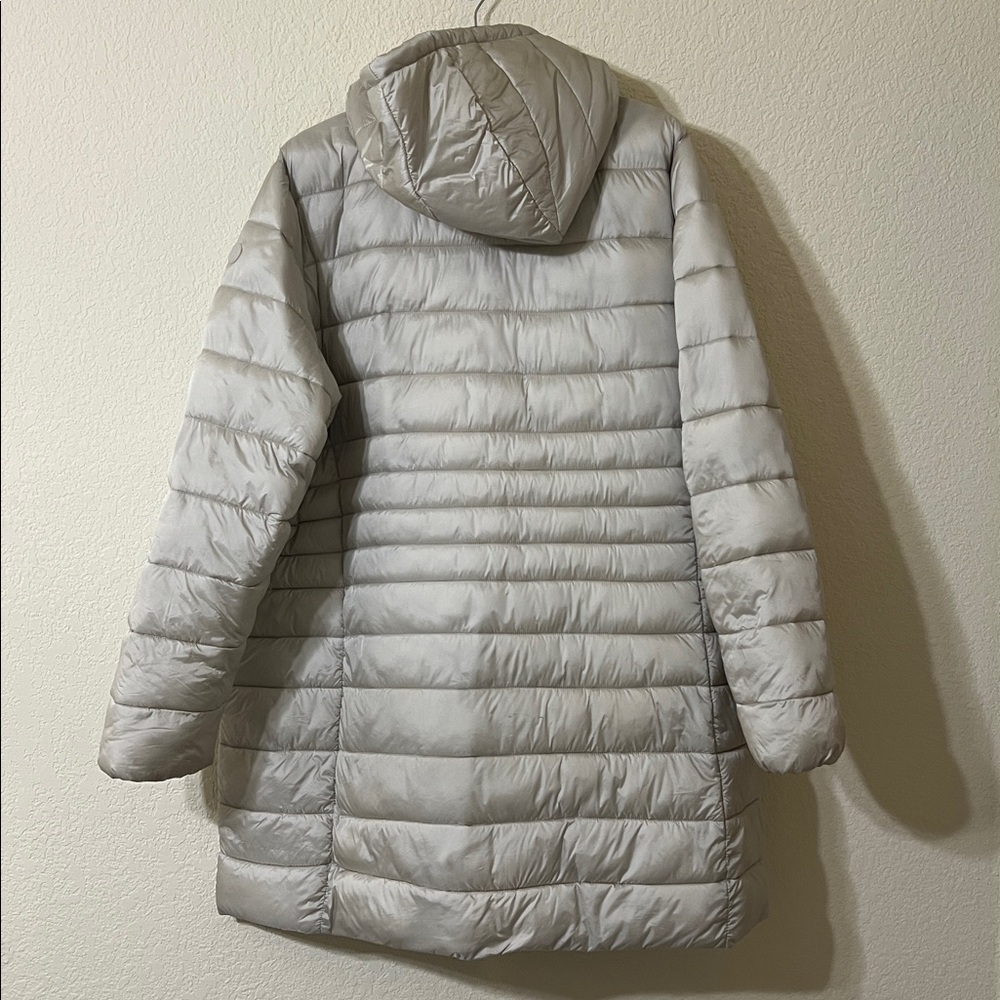 SAVE THE DUCK Reese Hooded Down Puffer Coat Neutral Women’s 3X - Picture 5 of 8